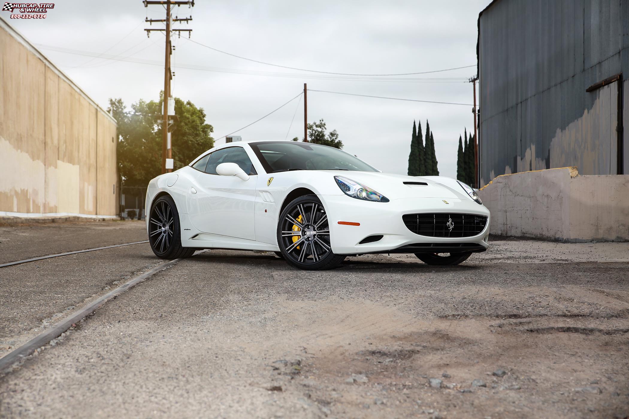 vehicle gallery/ferrari california niche laguna 21x9  Matte Black, DDT Face, Matte Black Lip wheels and rims